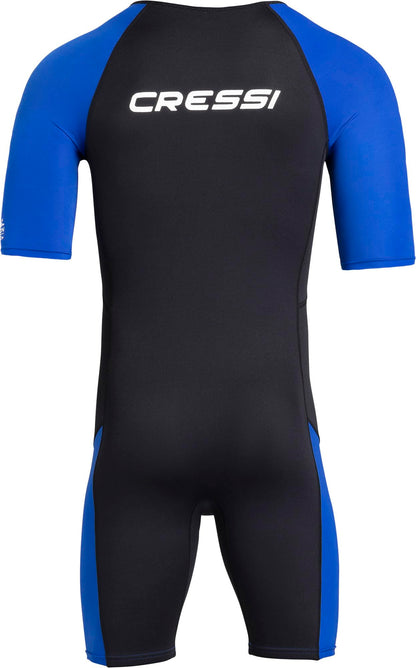 Cressi Mens Tiburon Man Monopiece 2 Mm Shorty Wetsuit, Black/Blue, M EU