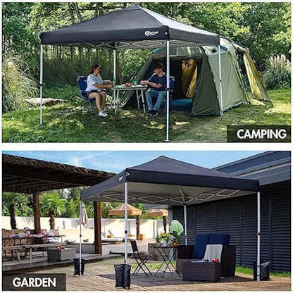 PORTAL Pop up Gazebo 3m x 3m (10x10ft) Heavy Duty Commercial Grade Instant Event Shelter Garden Canopy Outdoor Camping Gazebo 1000mm Water Resistant Sun Shade Shelter Fire Retardant for Hot Tub Beach