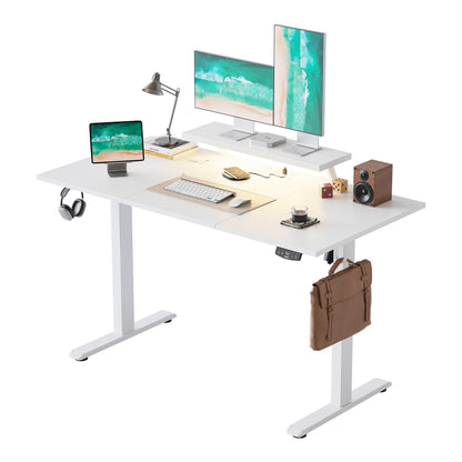 Agilestic Electric Standing Desk, Led & Plug, Movable Monitorstand, 140x60