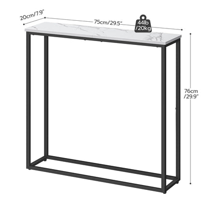 HOOBRO Console Table, Narrow Console Table for Hallway Slim, Hallway Table, Small Sofa Table for Small Spaces, Living Room, Entrance, Bedroom, Metal