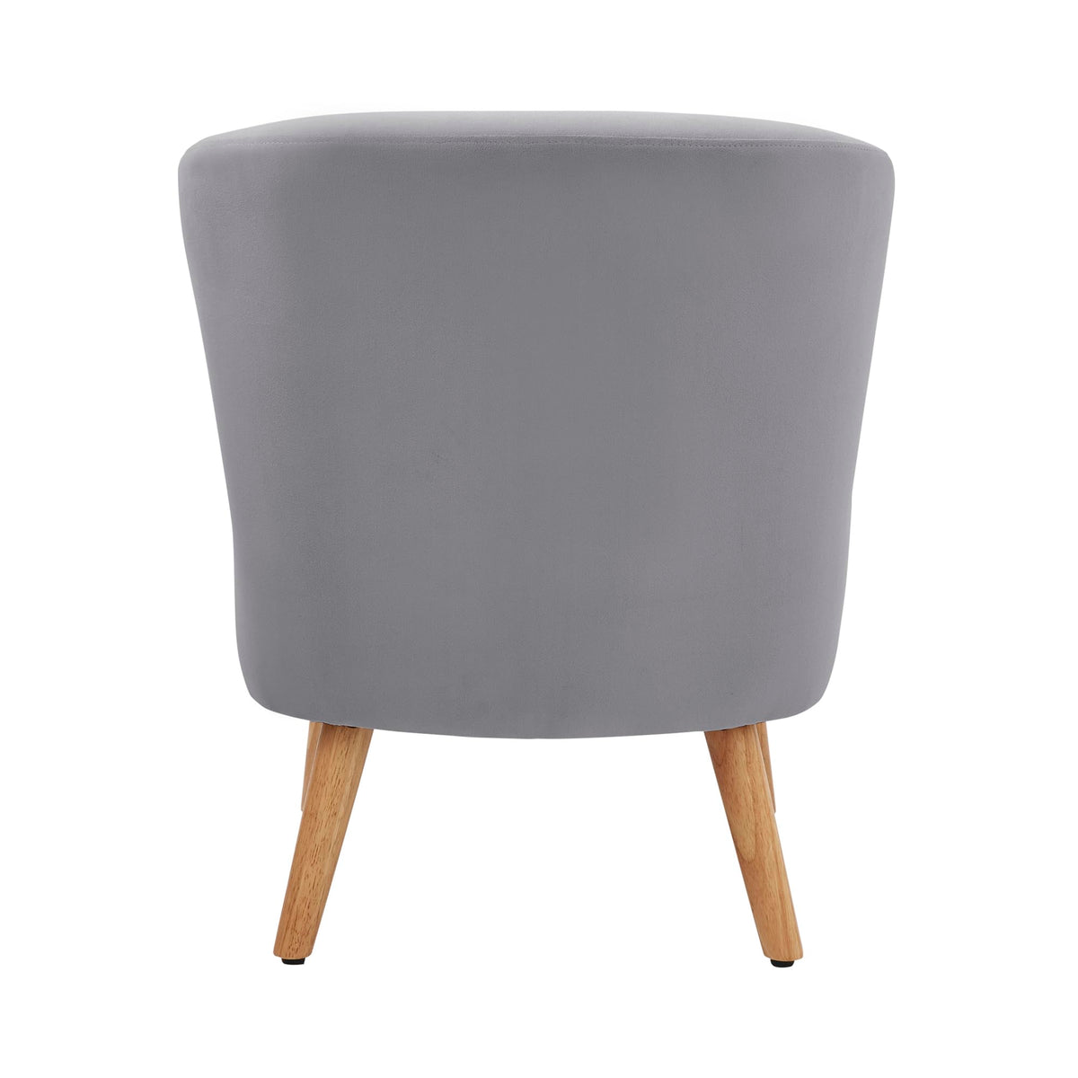 GFW Evie Velvet Accent Chair, Upholstered Occasional Chair with Curved Back & Wooden Legs
