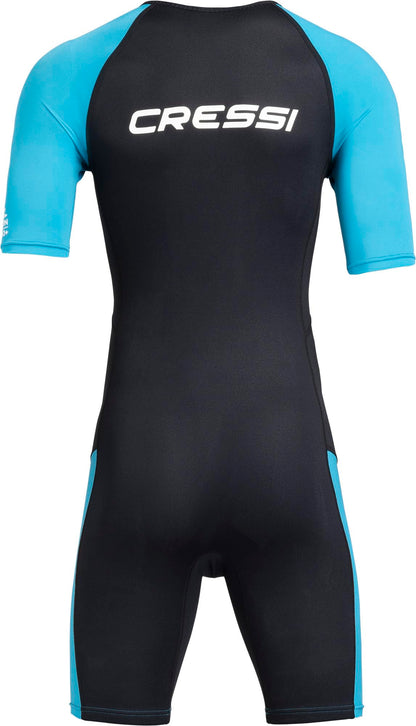Cressi Womens Tiburon Lady Monopiece 2 Mm Shorty Wetsuit, Black/Aquamarine, XS EU