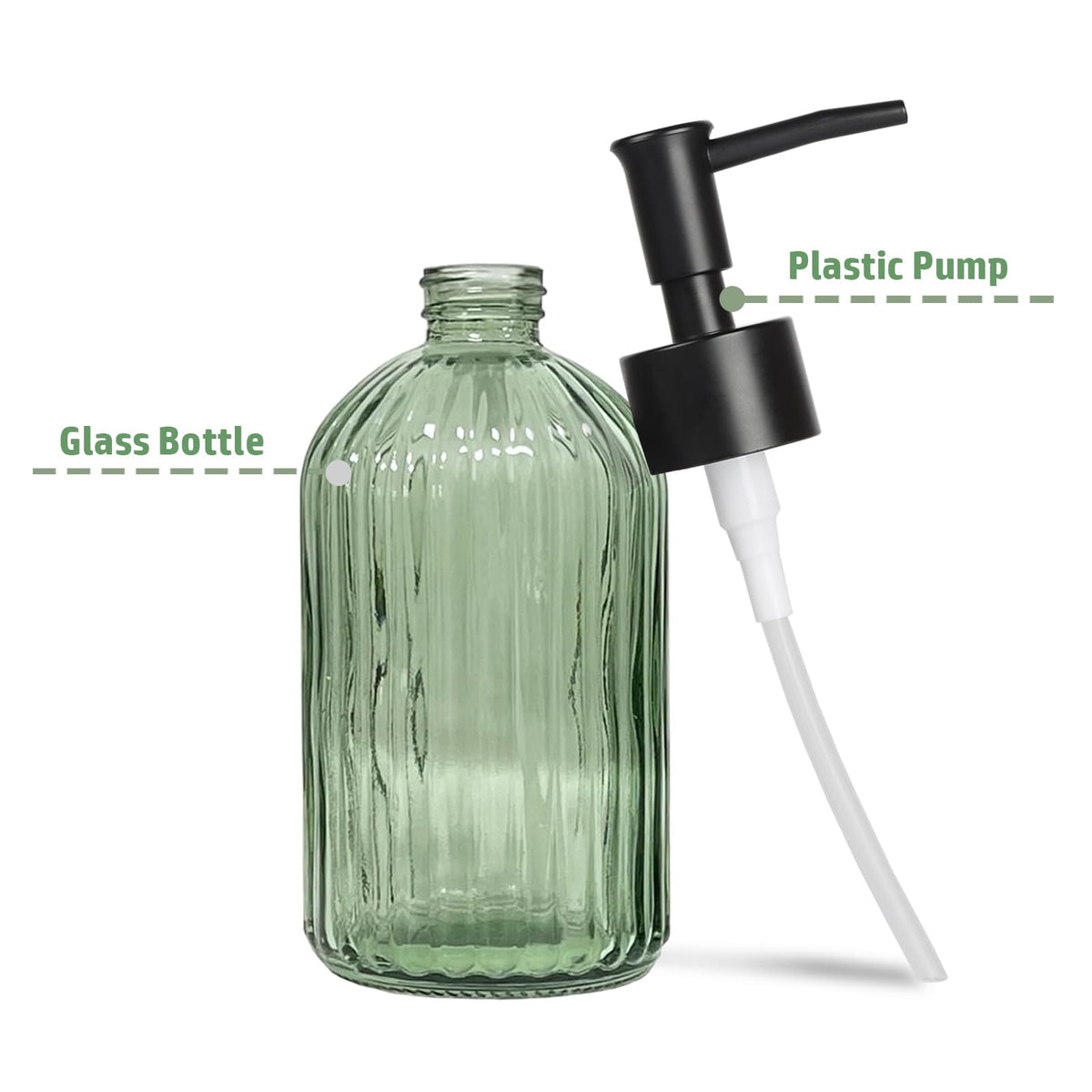 GKSCXEXE 400ml Green Soap Dispenser, Kitchen Washing Up Liquid Dispenser