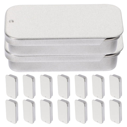minkissy 16 Pcs Small Tinplate Boxes Push Lid Tinplate Boxes 1.97 X 0.98 X 0.39 in Mini Metal Boxes for Solid Perfume Balm Candy Coins Pills and
