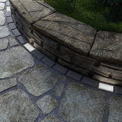 ledscom.de 4 Pieces LED Paving Stone Ground recessed Light CUS for Outdoors, IP67, Angular, 20 x 10cm, 2.9 W, 228lm, Cool White