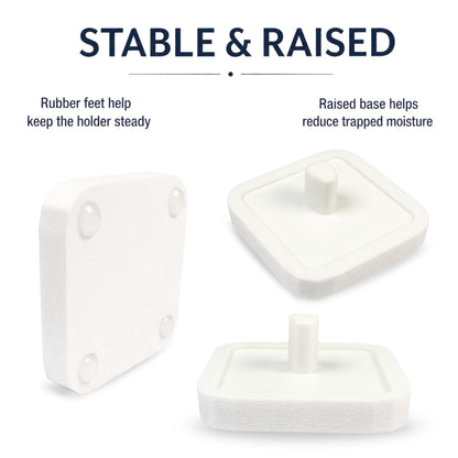 Electric Toothbrush Holder Stand Compatible with Oral-B – Single (Matte Ivory White, Single)