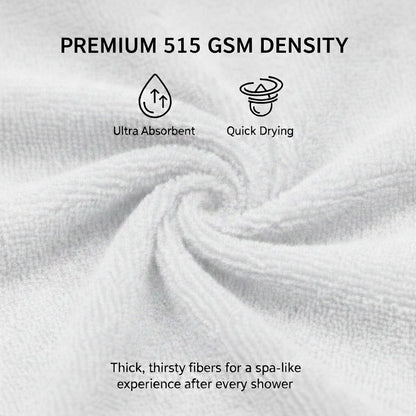 Aaf Textiles Bath Sheets Extra Large Oversized 96 x180 cm in White, 100% Egyptian Cotton Style 515 GSM Shower Towel – Thick and Absorbent