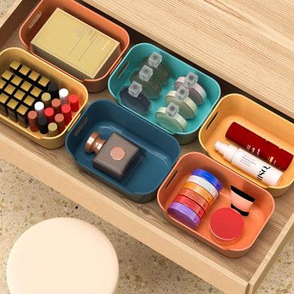Small Basket, 8PCS Stackable Storage Box, Plastic Organizer Storage Baskets