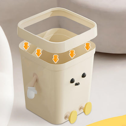 LOVIVER Creative Trash Can Cute Garbage Bin Stylish Trash Can Multifunctional Waste Bin Lightweight Dustbin Open Top Waste Basket for under Desk