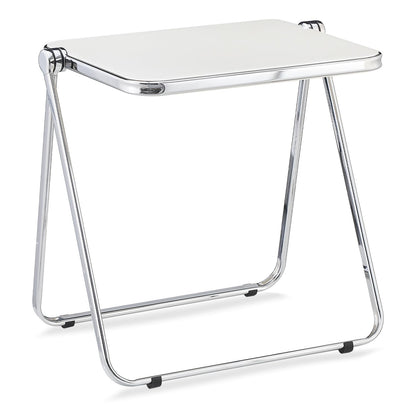 KAIHAOWIN Folding TV Tray Table Clear Acrylic Foldable Table No Assembly Required Tiny Desk for Home Office Side Table Small Computer Desk for Small