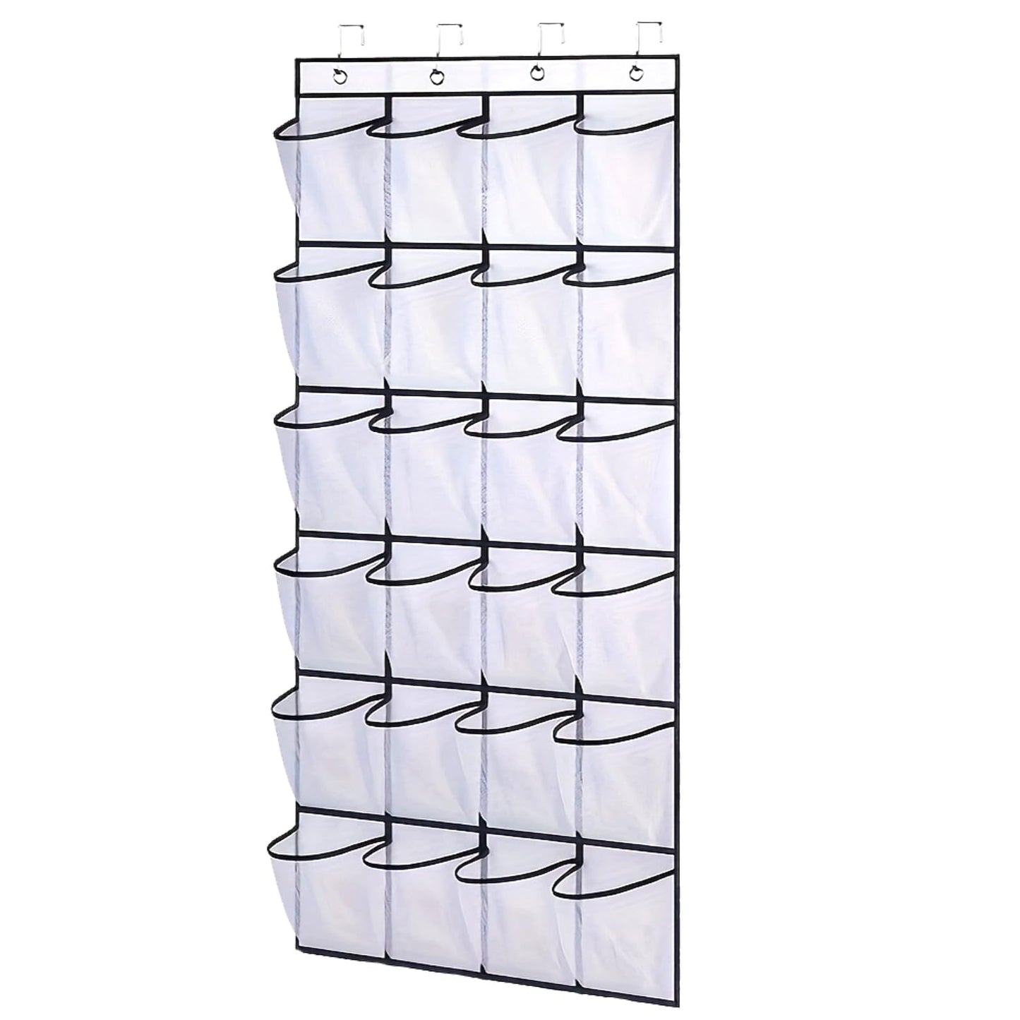 Vxcvzv 24 Large Pockets Over Door Shoe Storage Organiser, Hanging Shoe Storage Door Shoe Rack