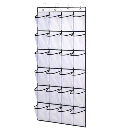 Vxcvzv 24 Large Pockets Over Door Shoe Storage Organiser, Hanging Shoe Storage Door Shoe Rack