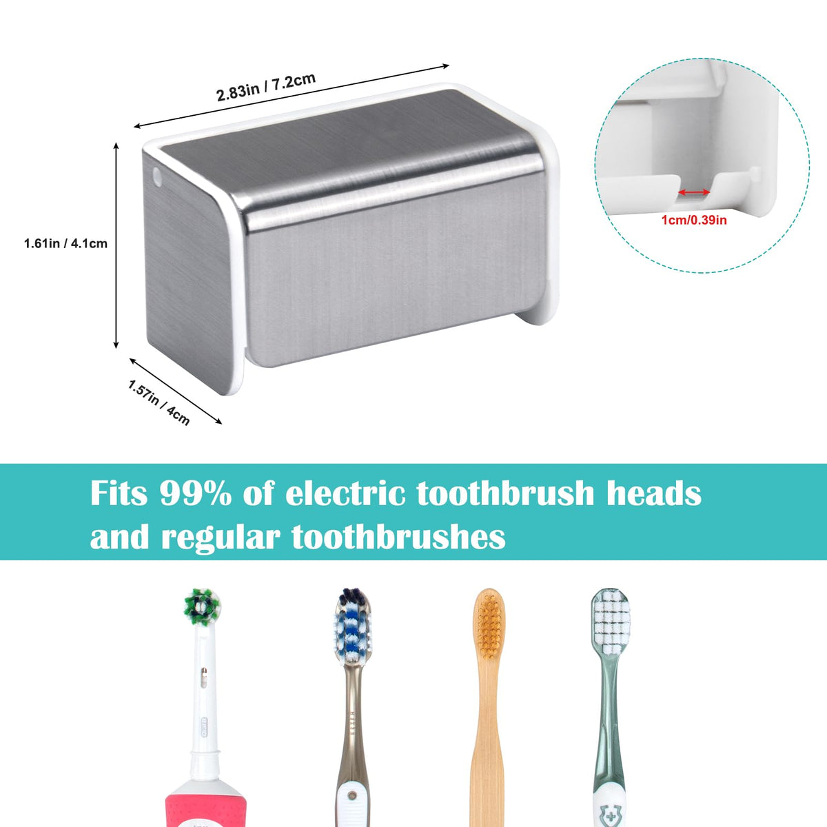 PARKMANI 2pcs Toothbrush Holders for Bathroom, Electric Toothbrush Holder Wall Mounted, Waterproof Self Adhesive Toothbrush Caddy for Family