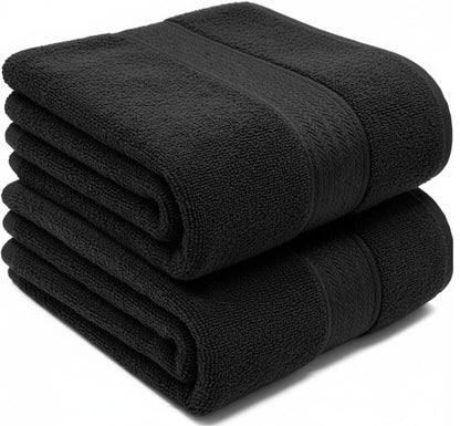 UK furniture Premium Jumbo Bath Sheets (90 x 150 cm-2 Pack) 100% Egyptian Cotton Super Absorbent Extra Large Bath Sheet Quick Dry Hotel Quality