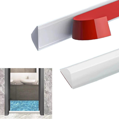 1 Meter Self-Adhesive Silicone Wet Room Floor Barrier,Shower Water Blocker for Kitchen Bathroom, Wet Room Floor Barrier