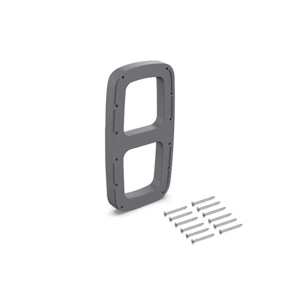 Emuca - Lateral assembly supplement for pull down hanging rail, Side supplement for pull down wardrobe rail lift, plastic, titanium color, Set of 2