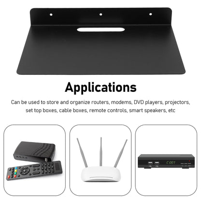 TOPINCN Floating AV Shelf Thickened Projector Router Camera Rack Mounted Box Sturdy Rack for Set Top Box Bracket Audio Visual Shelving