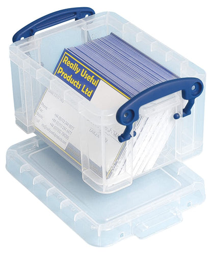 Really Useful Plastic Storage Box 0.3 Litre Clear (Pack of 10)