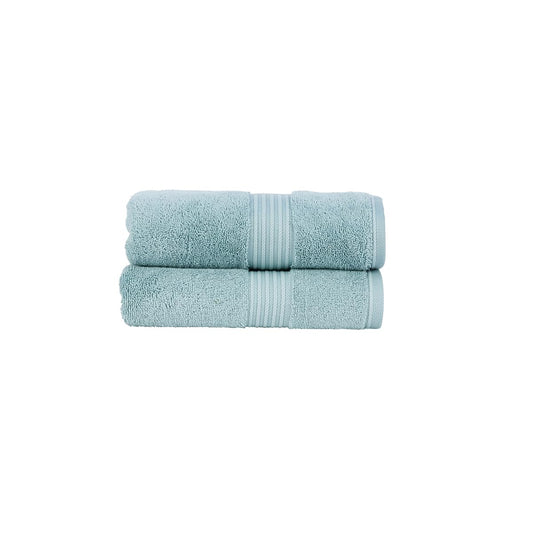 Christy Supreme Hygro 2 Hand Towels Set | Mineral Blue | 100% Luxury Supima Cotton | Ultra Soft | Super Absorbent | 650GSM | Plush and Long Lasting
