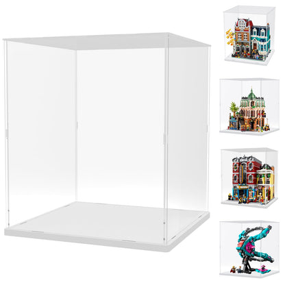 Nynelly Acrylic Display Case for Lego Modular Buildings for Models Figures - Assemble Dustproof Thickened Clear Display Box Cabinet