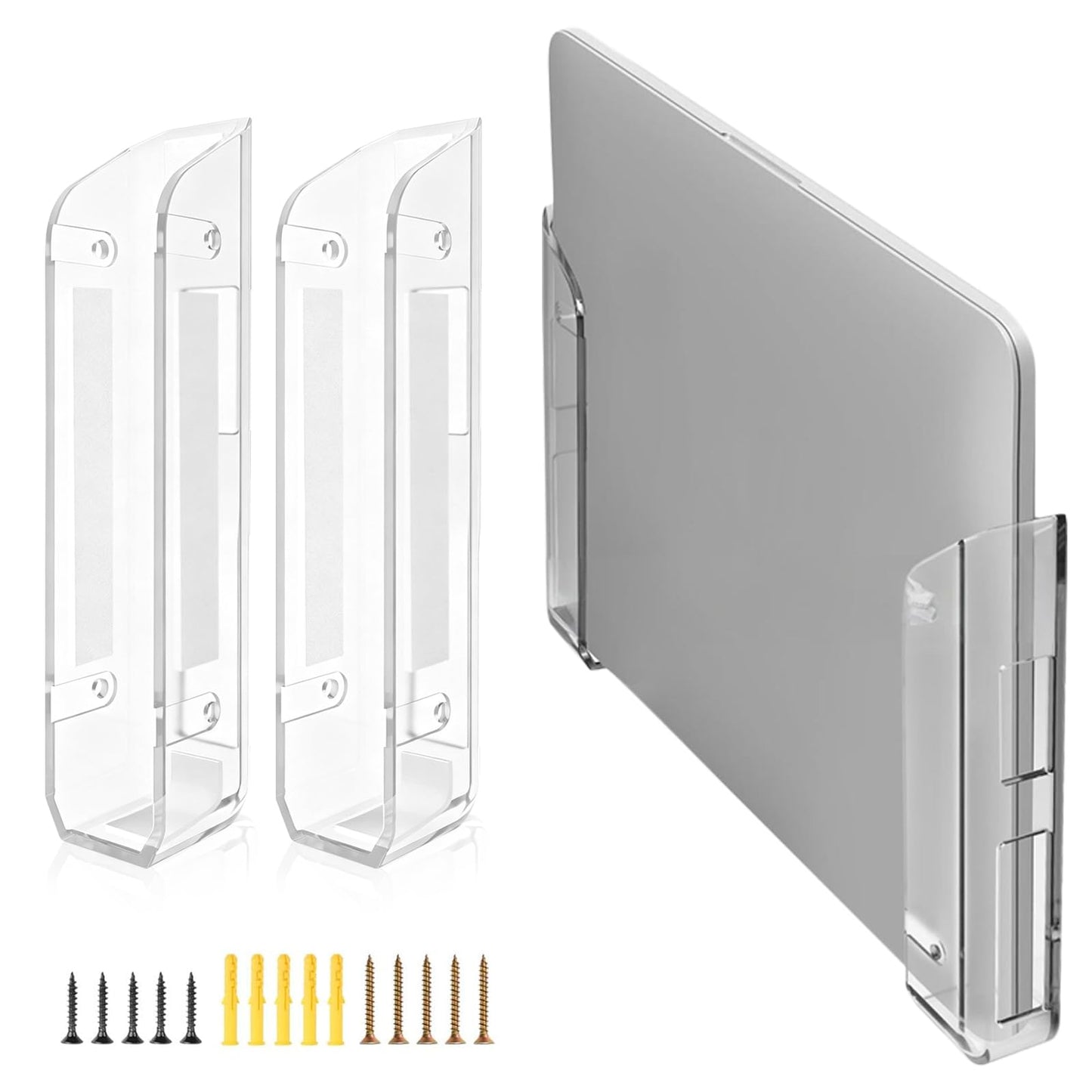 Under Desk Laptop Mount Holder Compatible with MacBook, Surface, iPad&More