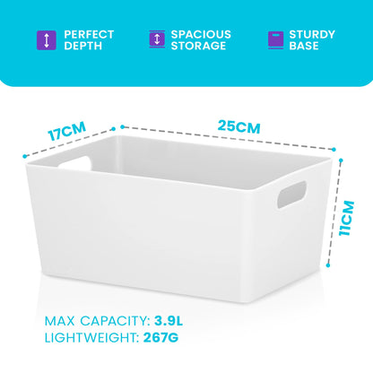 Niftii Storage Boxes | Kitchen Storage & Organisation Baskets 5-Pack 3.9L