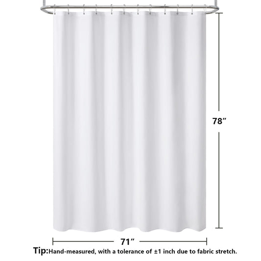 PILOTSHARK 120GSM Ultimate Waterproof Fabric Shower Curtain Liner-TPU Lamination Technology with 3 Magnets,Machine Washable,180x196.5 Inch Soft Cloth