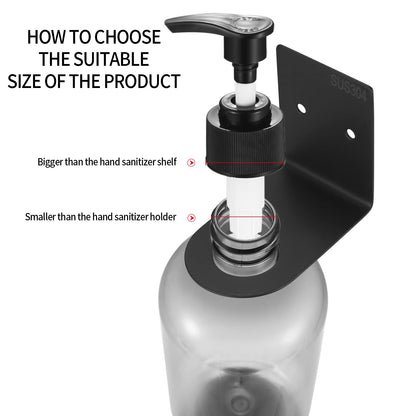 2 Pcs Soap Bottle Dispenser Holders, 2 Sizes Wall Mounted Soap Pump Bottles Stands