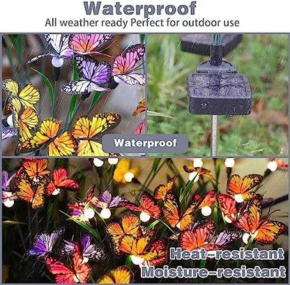DooYard Solar Garden Lights, Upgraded Swaying Butterfly Light,Outdoor Light, Decorative Lights Yard Patio Pathway Decoration, Larger Solar Panel & Better Sway Effect (4 Pack)