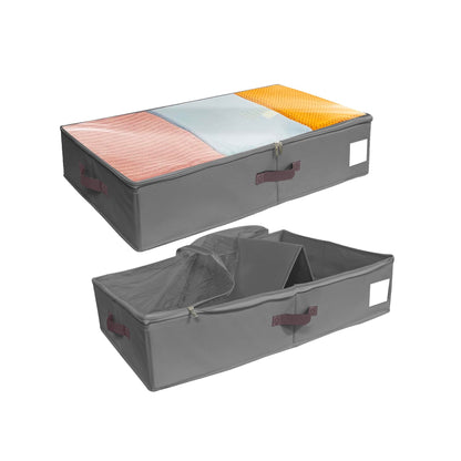 Under Bed Storage Boxes With Lids, PP Side Panels & Base Panel, 80*40*15cm