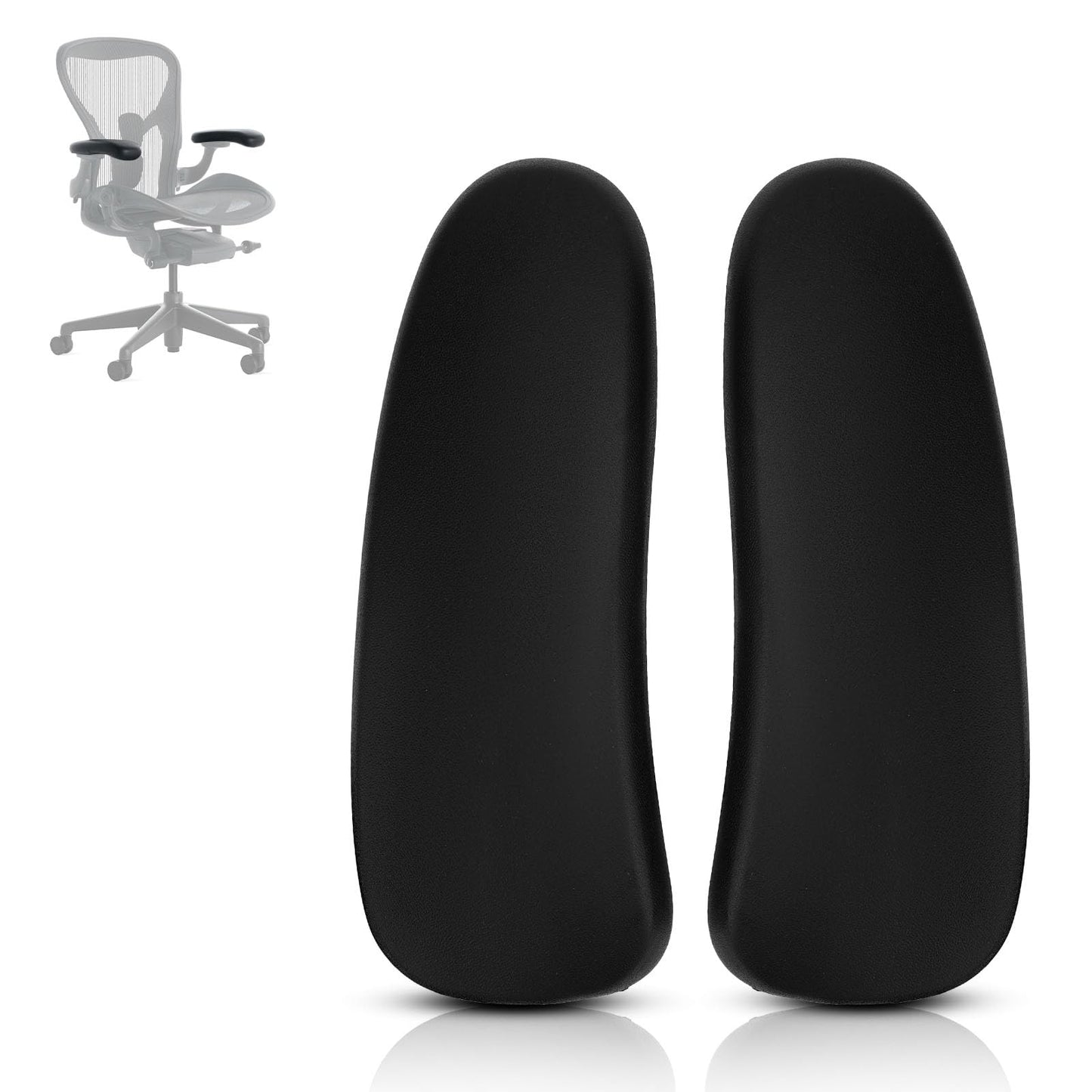 SINOLUXE Armrest Replacement Arm Pads Caps for Herman Miller Classic Aeron Chair - Office Chair Arm Rest Replacement Black-1 Pair
