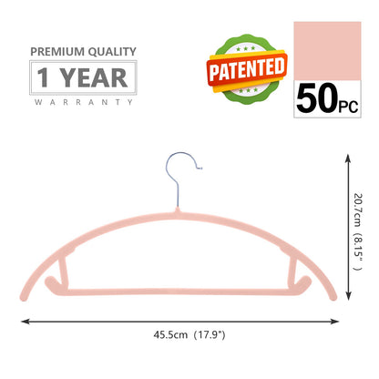 Premium Velvet Hangers (Pack of 50) Heavyduty- Non Slip No Shoulder Bump Suit Hangers
