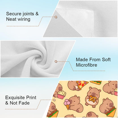 WFKKMEQ Capybara Beach Towel, Quick Dry Towels Microfibre Beach Towel Capybara Bath Towels Lightweight SwimmingTowel BeachBlanket PoolTowel Printed