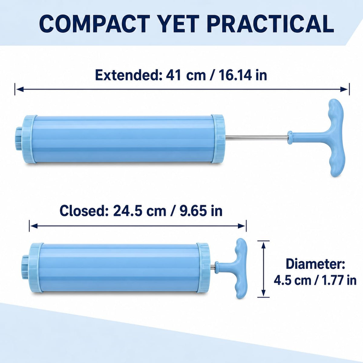 Vacuum Bag Pump Plastic Hand Air Pump Manual Compression Bag Suction Air Extractor Compressed Space Saving Clothes Storage Pipe Suction Tube Portable