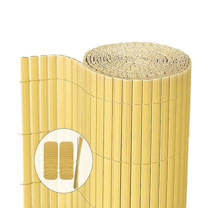 VOUNOT PVC Privacy Screening Fence 100 x 500 cm, Double Reinforced Struts Privacy Protection for Garden, Balcony and Terrace, Wind and Sun Protection