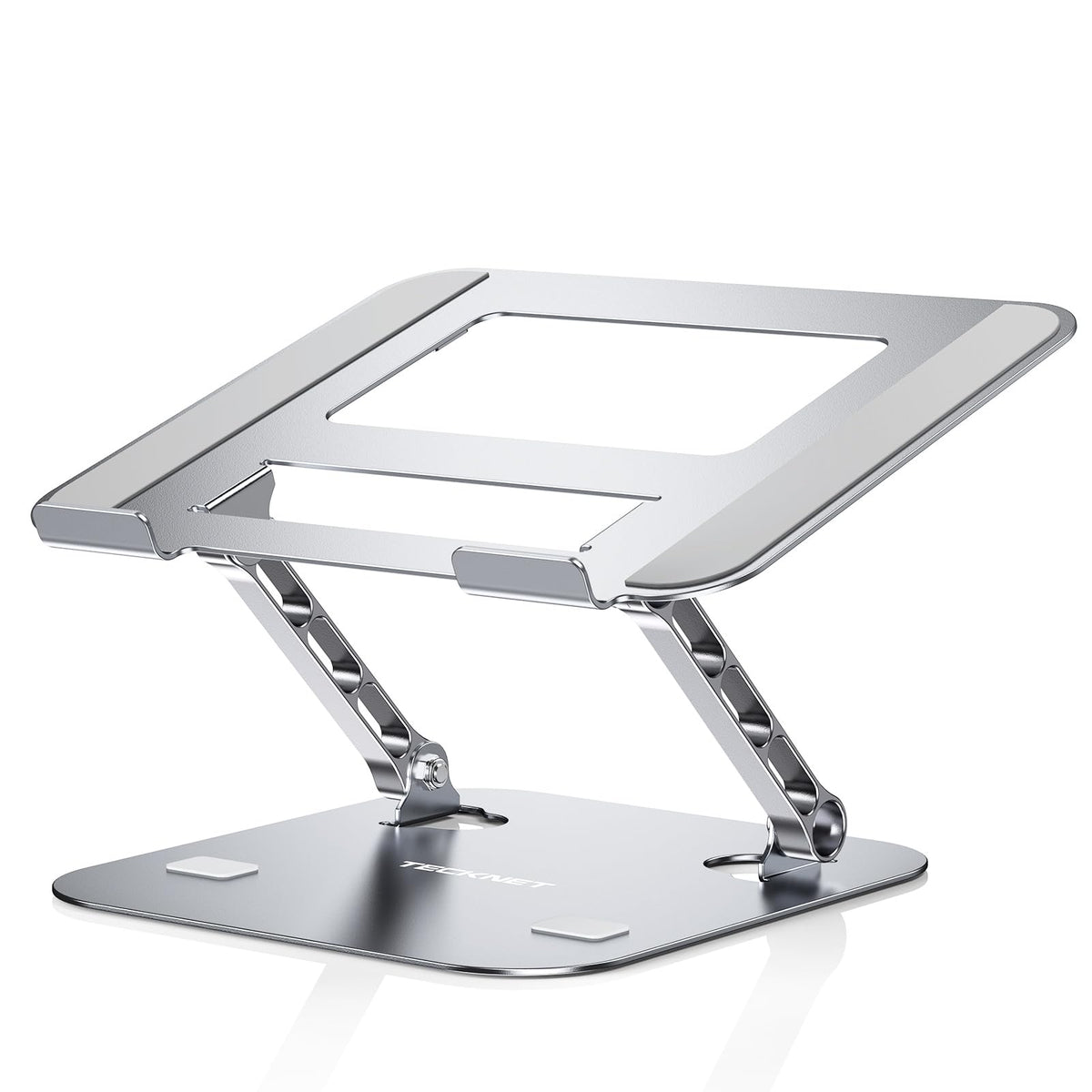 TECKNET Laptop Stand for Desk, Adjustable Laptop Holder, Silver