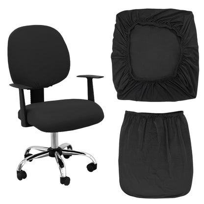 Wvbzf 2Pcs Office Chair Cover, Removable Washable Desk Chair Cover, Stretch Chair Sea Cushion Protector Computer Chair Cover