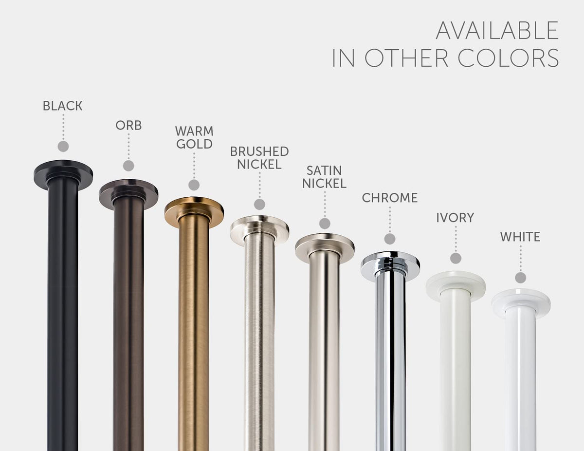 Ivilon Tension Curtain Rod - Spring Tension Rod for Small Windows or Shower, 16 to 24 Inch. Satin Nickel