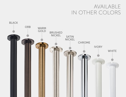 Ivilon Tension Curtain Rod - Spring Tension Rod for Small Windows or Shower, 16 to 24 Inch. Satin Nickel