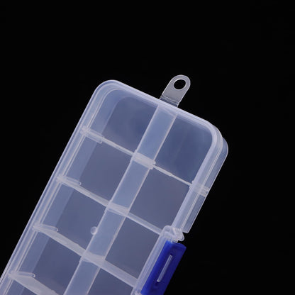SOUJAP 20 PCS 10 Grids Bead Storage Box with Compartments, Plastic Clear Craft Organiser Container for Small Items Beads Bolts Bolts Snack Box