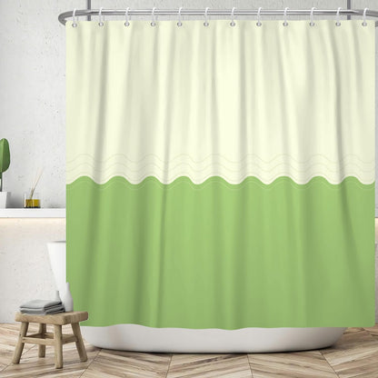 SDOTPMT 41x63inch Pale Yellow Green Bicolourable Shower Curtain Minimalist Theme Bath Curtain Classic Traditional Plain Color Bathtub Curtain for