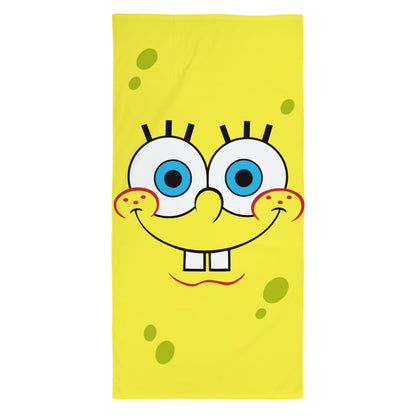 Spongebob Squarepants Officially Licenced Kids Towel | Super Soft Feel, Squared Design With Spongebob, Patrick, Squidward, Mr Krabs
