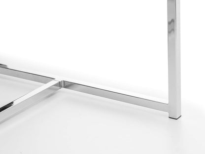 Julian Bowen Scala Dining Table, Marble Effect & Chrome - H75.5xW120xD80cm