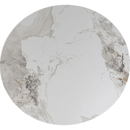 Kare Design Table Cono Ceramic, white and brown, Diameter 120 cm