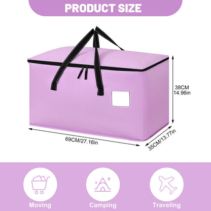 Dntorx 6 Pack 90L Moving Bags, Waterproof Moving Boxes with Zips,Purple
