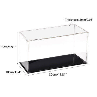 Recogwood Acrylic Display Case, 30 x 10 x 15cm Dustproof Clear Showcase