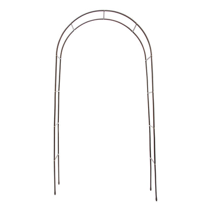 Relaxdays Powder-Coated Steel Rose Arch, Garden Arbour or Trellis, Weather-Proof Support for Climbing Plants, Dark Brown