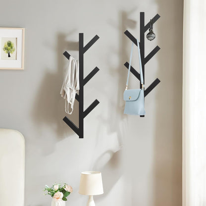 Funvalley Surperfect 2Pack Coat Rack Wall Mounted, Entryway Hall Tree Shaped Coat Rack for Wall