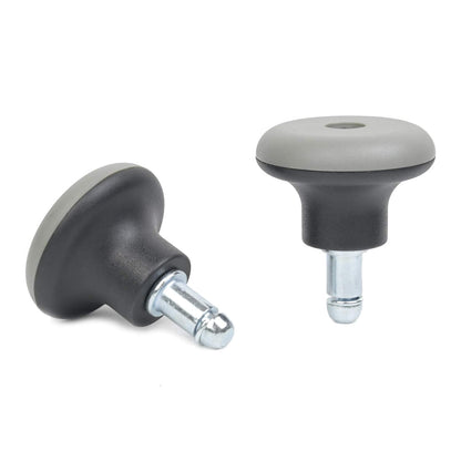 5PCS Low Profile Bell Glides 2" Replacement Office Desk Chair or Stool Swivel Caster Wheels,Easy Conversion from Wheeled Casters to Stationary Feet