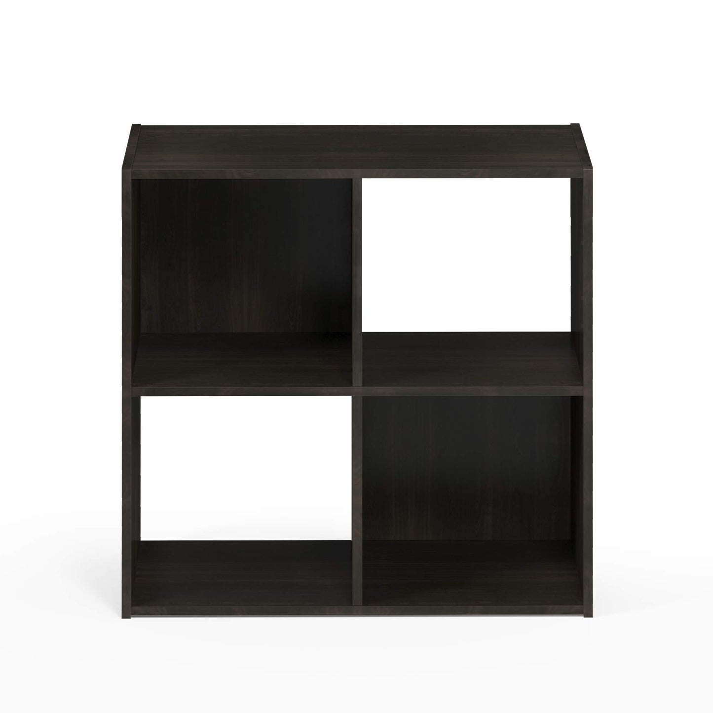 Furinno PELLI Book Shelf, 2x2 Bookshelf, Cube Storage Organizer Cabinet, 11.6 x 24.2 x 24.2, for Living Room, Bedroom, Home Office, Espresso